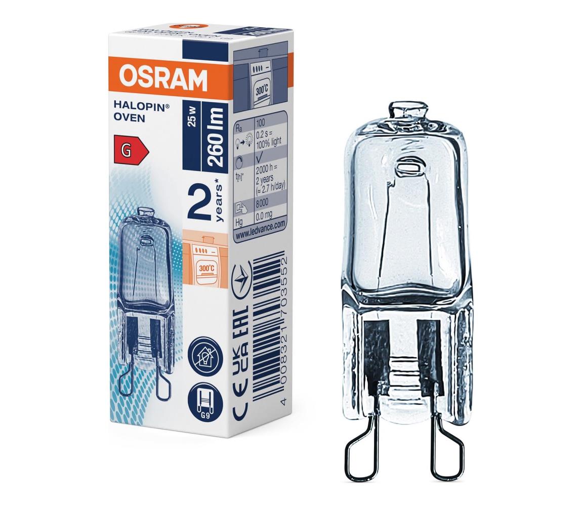 Sütőizzó HALOPIN G9/25W/230V 2700K - Osram 4008321703552