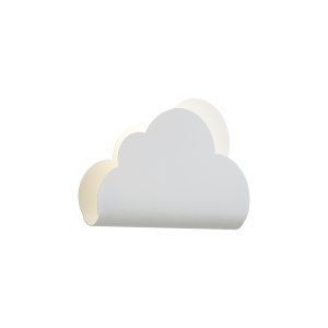 Gyerekszobai fali lámpa fehér felhő napocskával - Cloudy