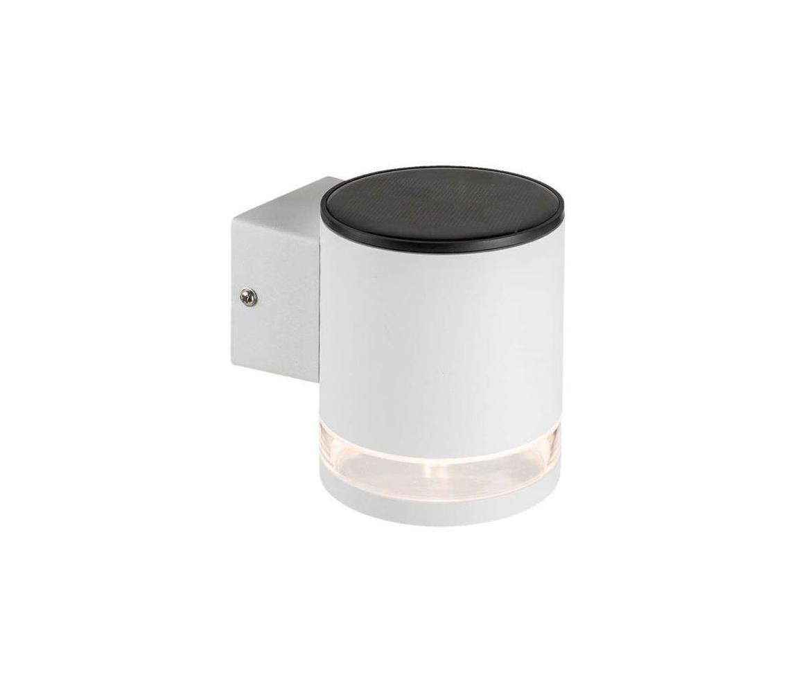 LED kültéri napelemes fali lámpa LED/1W/3,7V 3000K IP54 1200 mAh fehér 23013