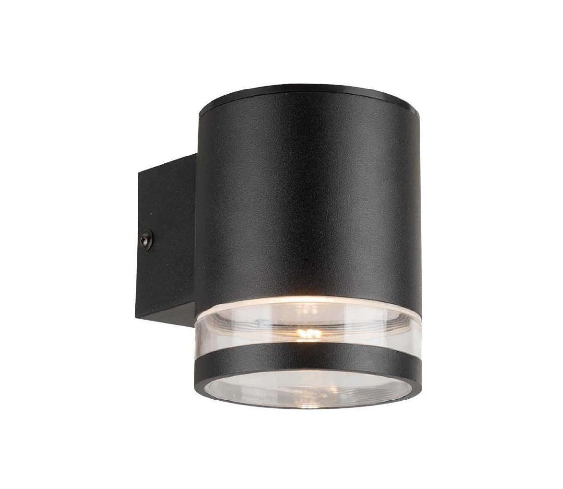 LED kültéri napelemes fali lámpa szenzorral LED/1W/3,7V 3000K IP54 fekete 10399